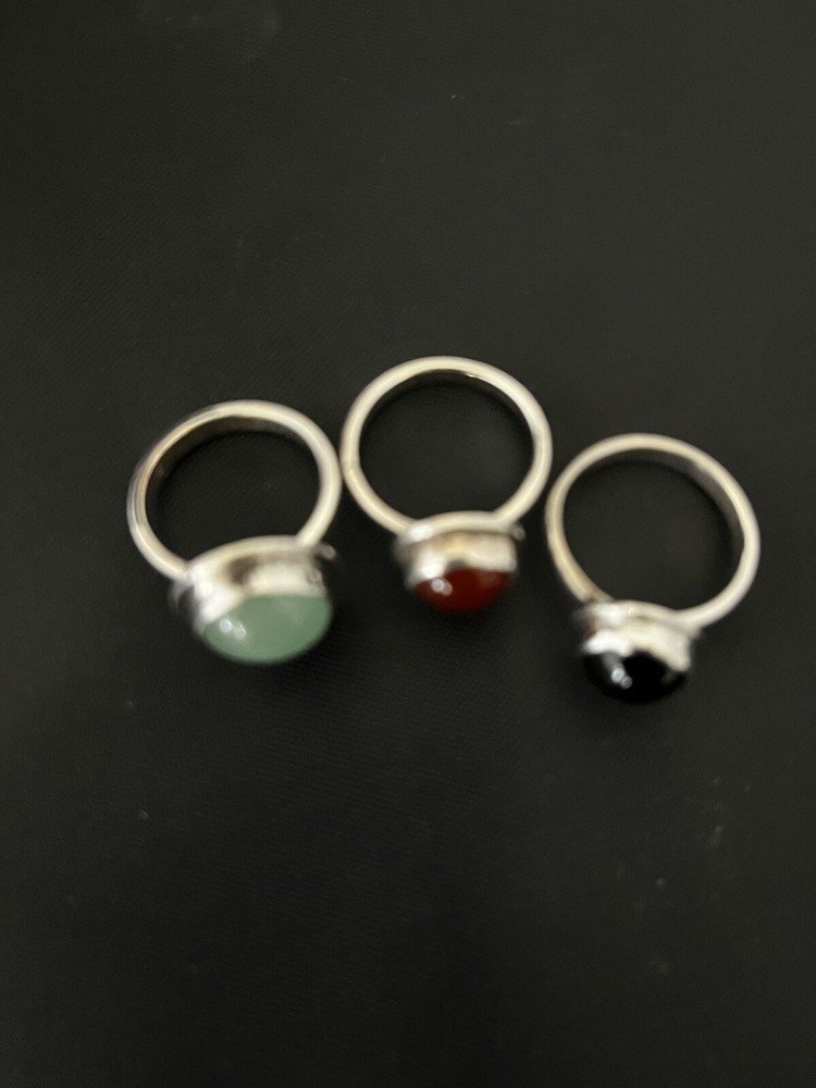 Silver Ring Simple Ring Single Stone Handmade Ring