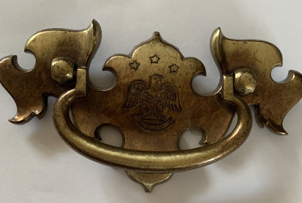 Bald Eagle Brass Antique Hardware Colonial Chippendale Drawer Pull 2,5”center K4