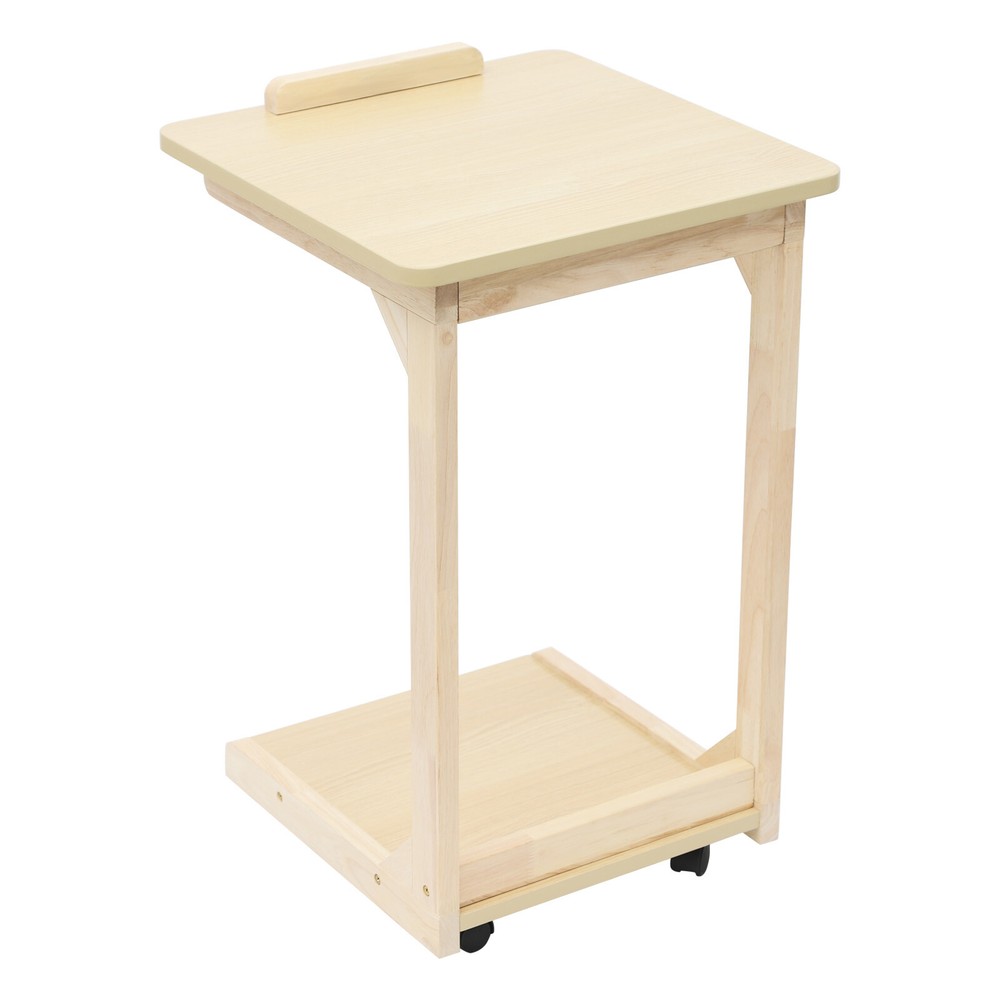C Shaped Table C Table With Wheels Couch Table Modern Wood C Shaped Side Table