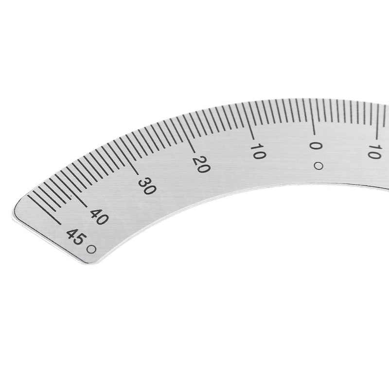 Compact Protractor with Clear Scale 45 Degree Angle Scale Ruler Aluminum Alloy