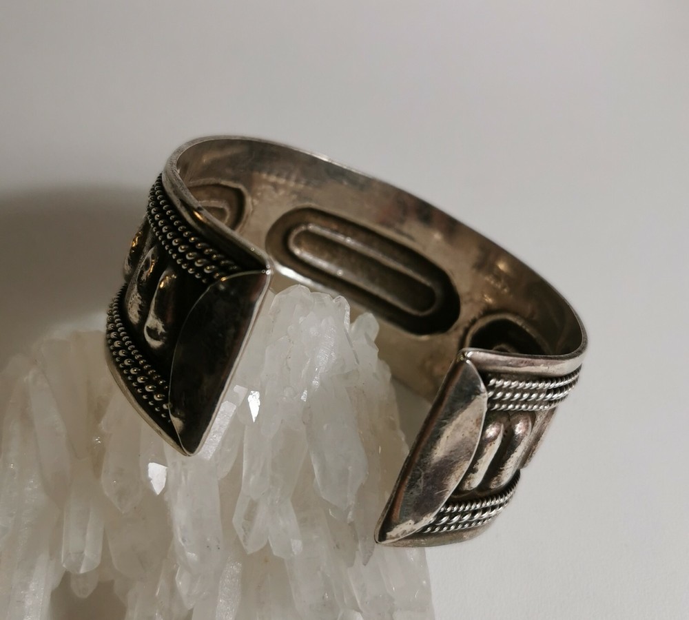 Bangle Silver 925 Width 3.2cm Handmade