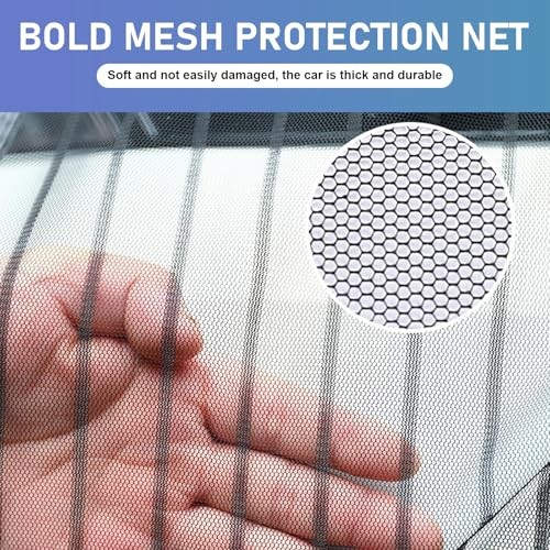 2 PCS Car Grill Mesh, High-density Front Bumper Engine Protection Net to Block