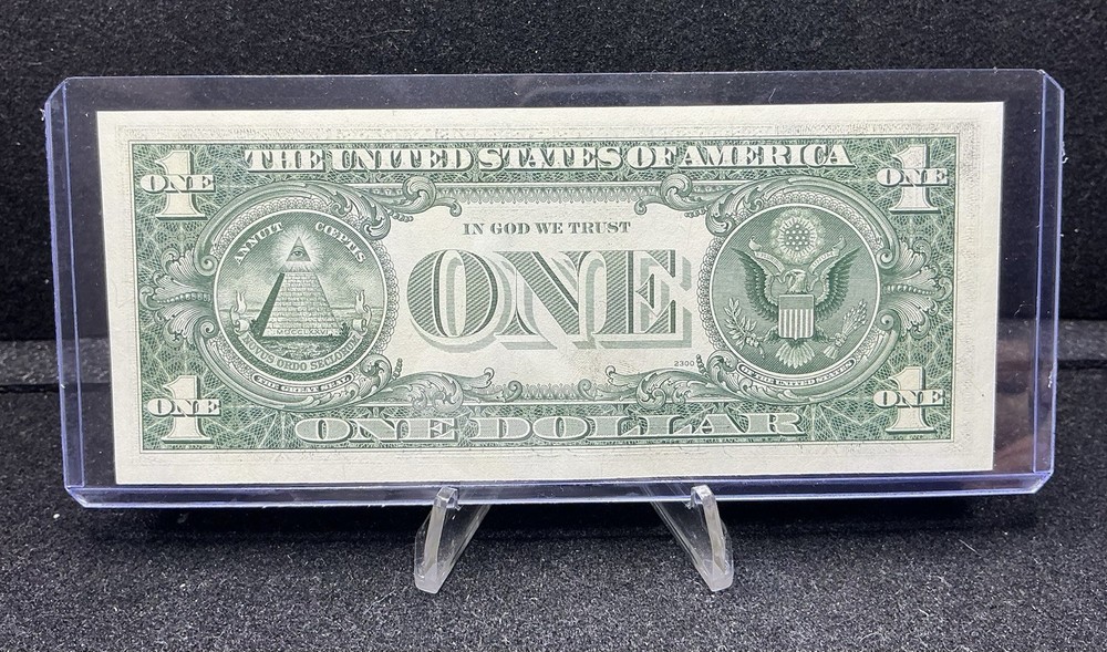 1977 $1 One Dollar Bill Frn Note Offset Printing Back To Front Error UNC Z275