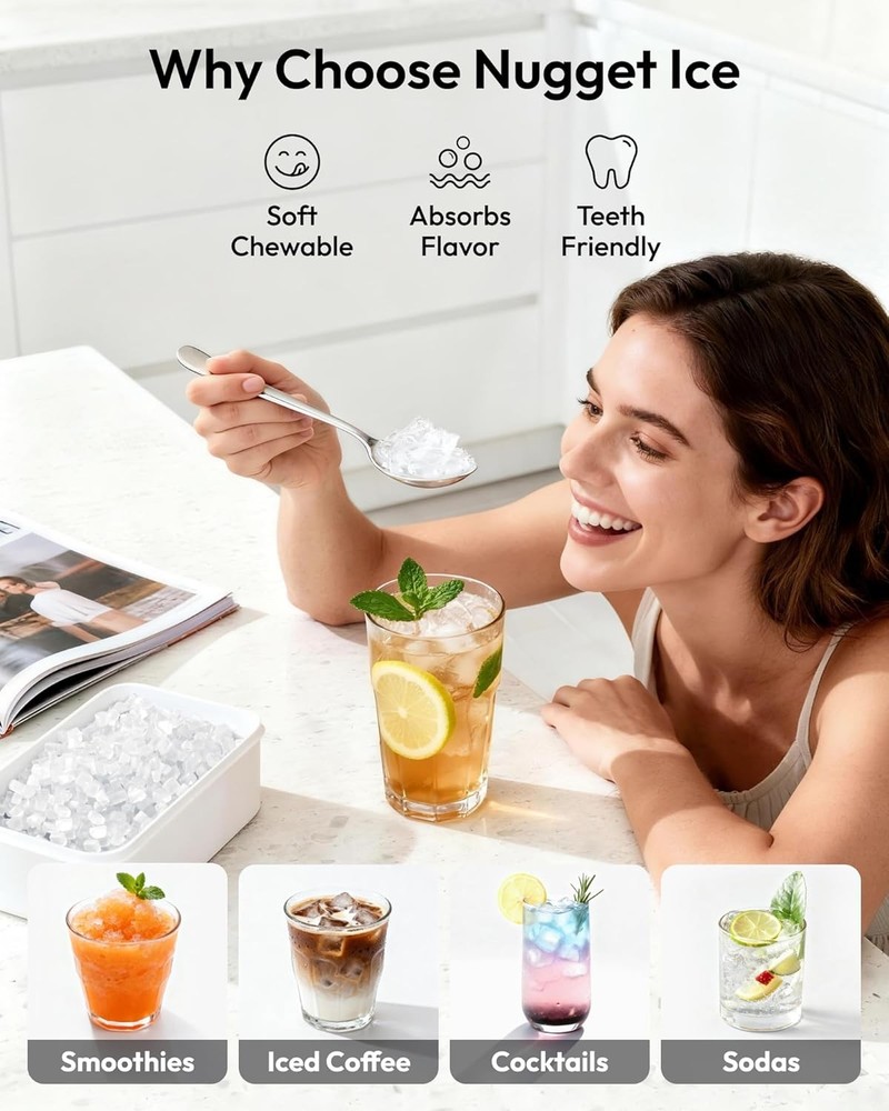 Nugget Ice Maker 38 lbs Day Black