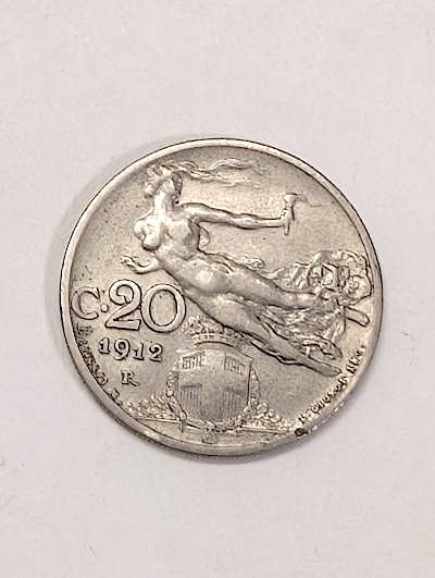 1912 - ITALY - 20 CENTESIMI  - B 7