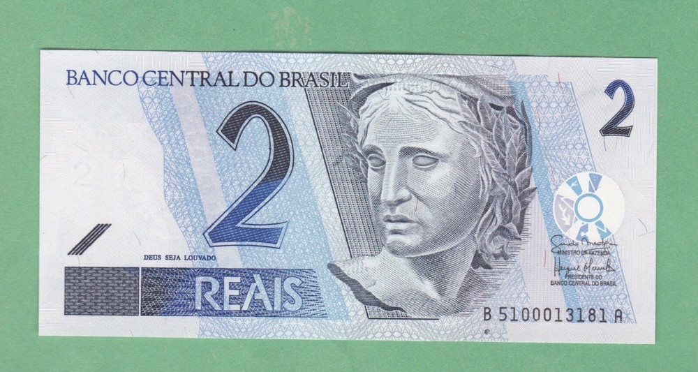 Brazil 2 Reais Note P-249e UNCIRCULATED
