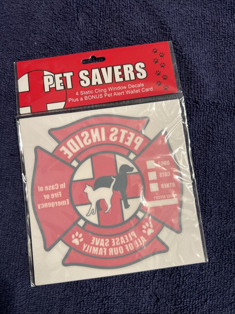 Pet Savers Static Clings 4 pack
