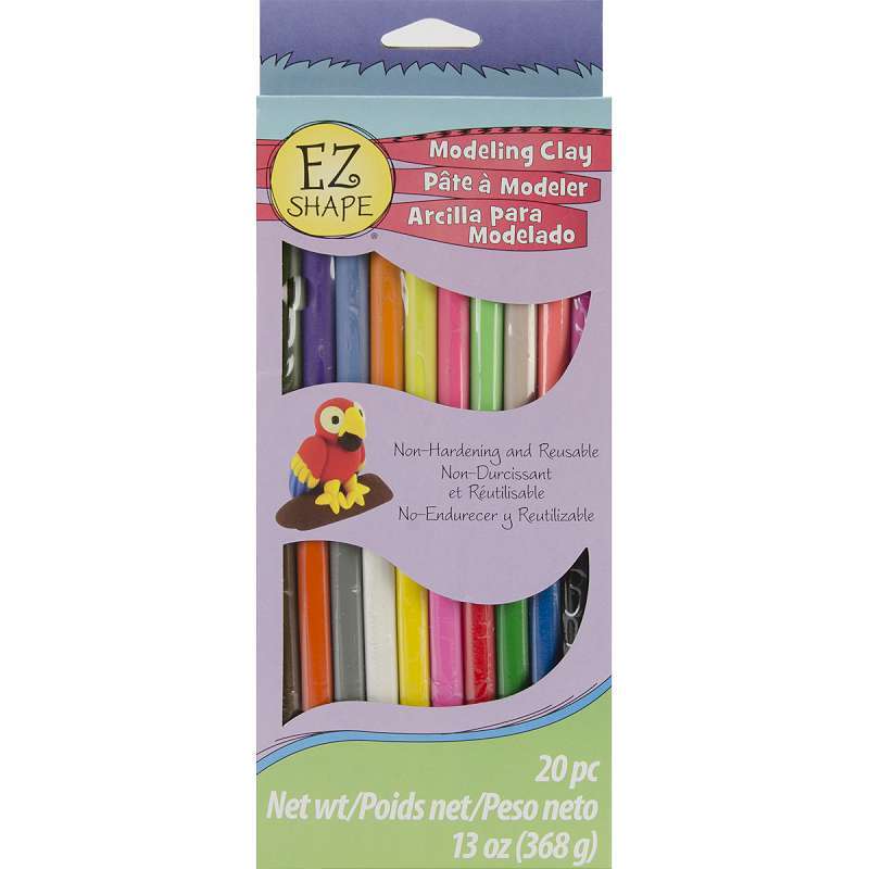 EZ Shape Non-Hardening Modeling Clay 13oz 20/Pkg Assorted