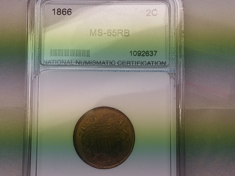 1866 Two Cent Piece BU