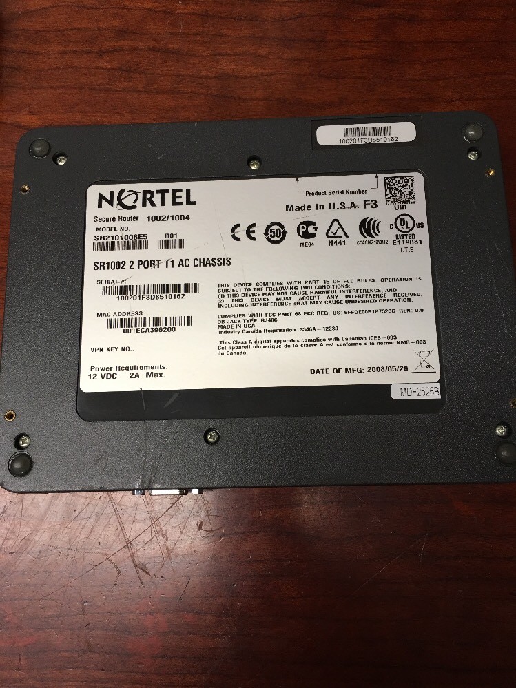 Nortel 1002 Secure Router SR2101008E5