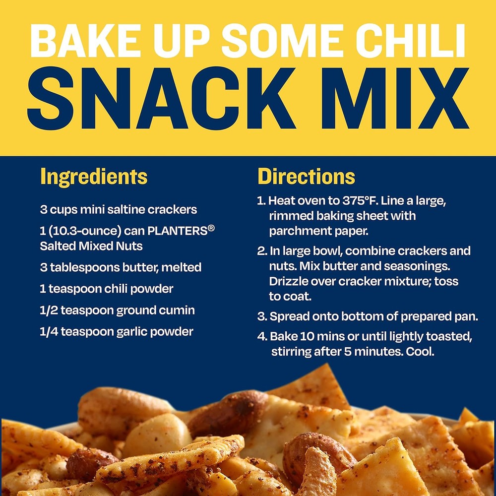 PLANTERS Salted Mixed Nuts, Party Snacks, Plant-Based Protein 10.3oz (12 Pack)