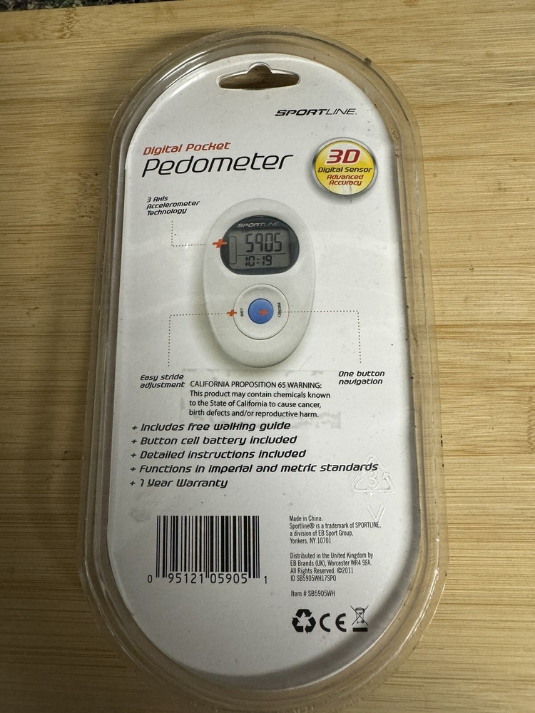 Sportline walking pedometer White