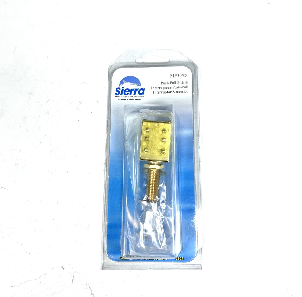 -NEW- Sierra MP39520, Off-On SPST Push Pull Switch 12V