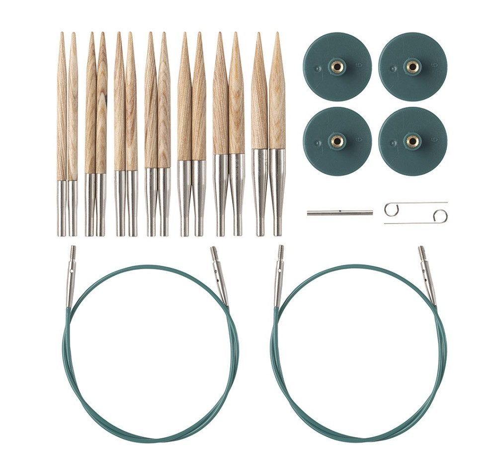 Knit Picks Sunstruck Short Interchangeable Needle Set – 7 Tips + Cables