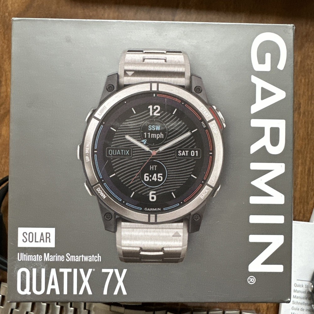 Garmin Quatix 7x Solar Edition GPS Smartwatch titanium