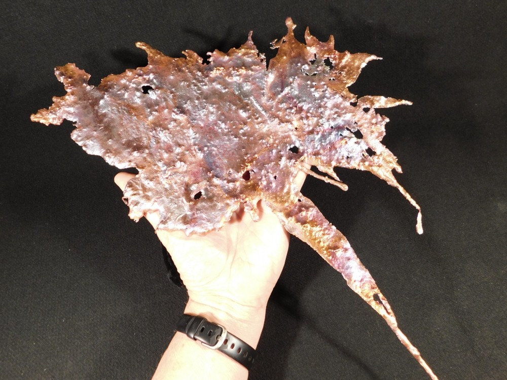 BIG! Bright Solid Solid COPPER Splash ART Sculpture Arizona 431gr