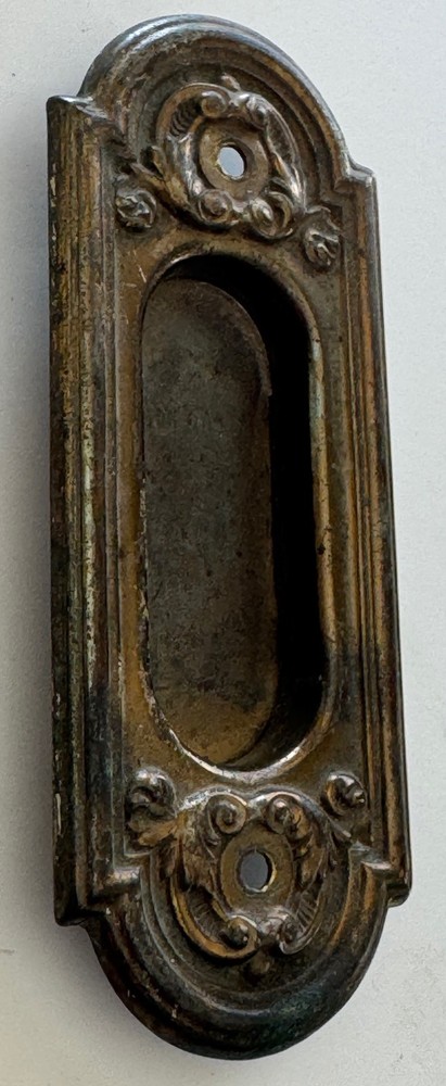 Antique Yale & Towne Hardware Pocket Door Pull - Brass