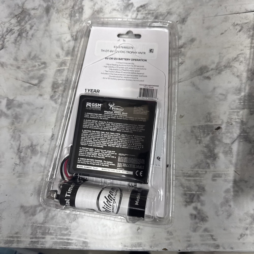 Wildgame Innovations Digital Controller Timer 6V or 12V Battery Operation TH-DT