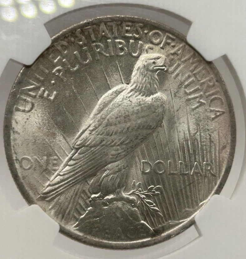 1923 $1 Peace Dollar Silver - NGC MS66