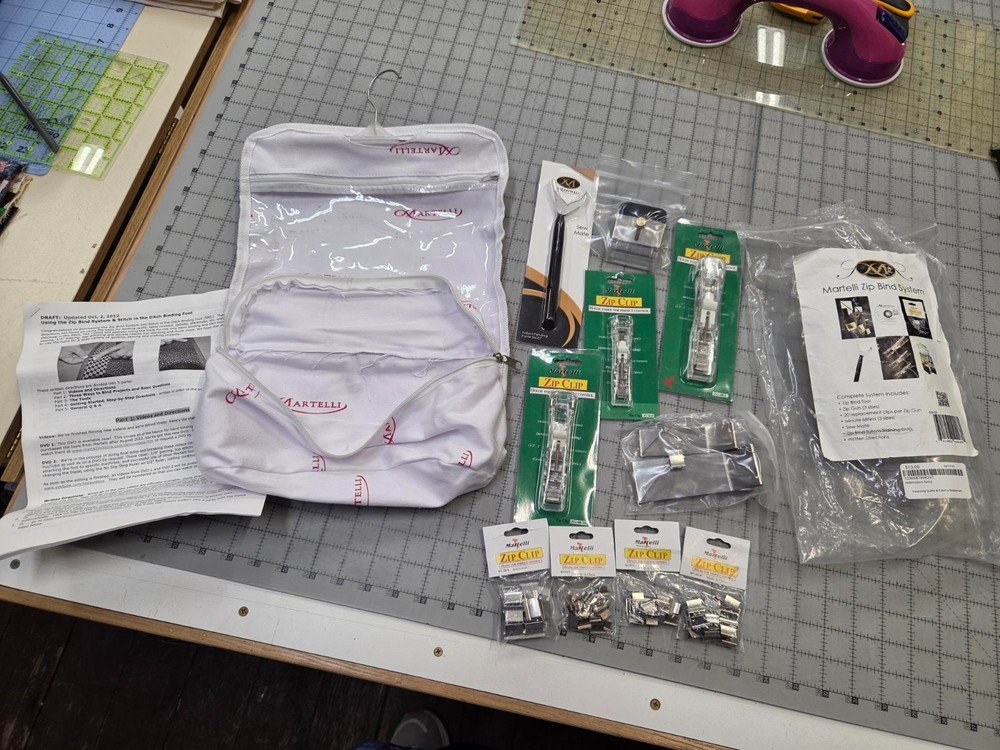 Martelli Zip Bind System for hand and stitch in the ditch machine binding