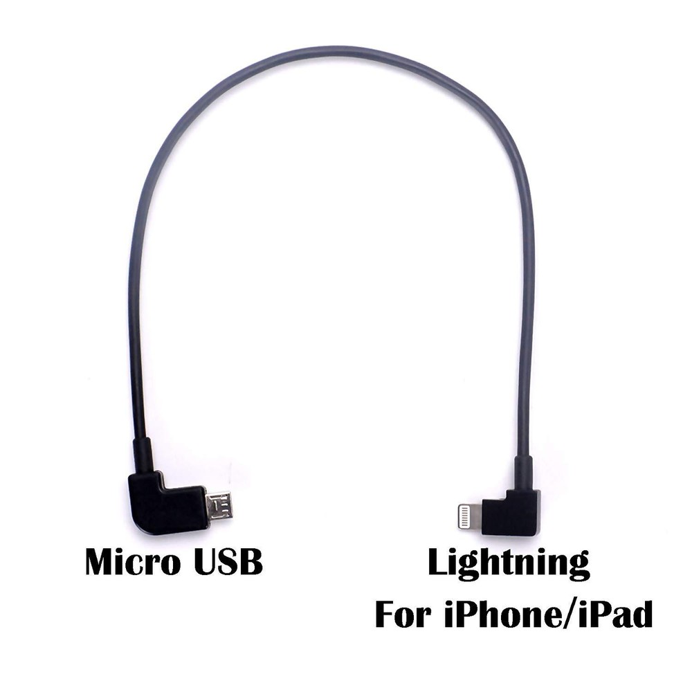 Dji Mavic Pro / 2 Pro / Zoom...Remote Control Cable..Short...Micro USB to Iphone