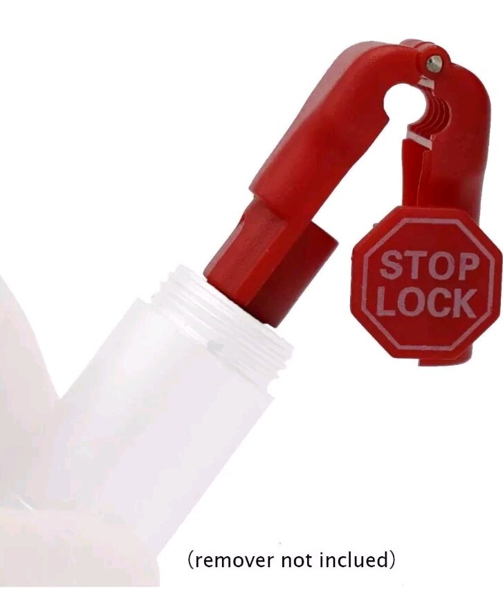 Peg Hook Locks Stop Lock 100 Pcs Plastic Red Stop Locks Retail Peg Hook Security