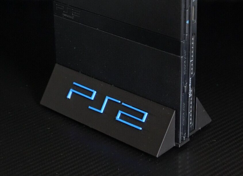 PlayStation 2 Slim vertical stand 3D Printed