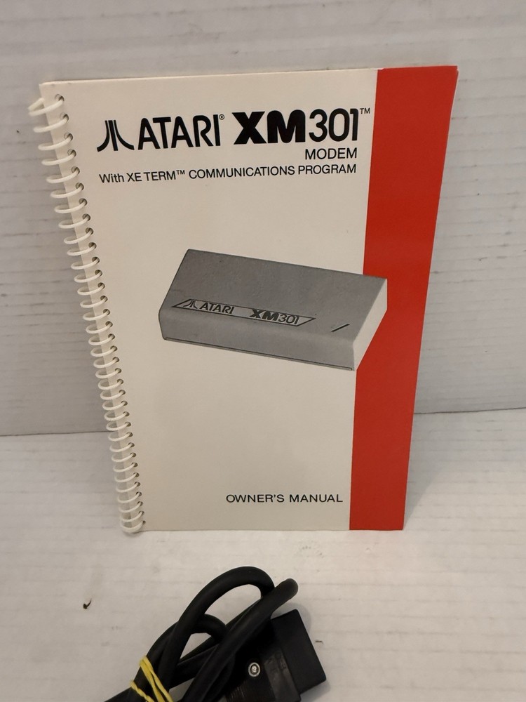Vintage Atari XM301 Modem with Manual