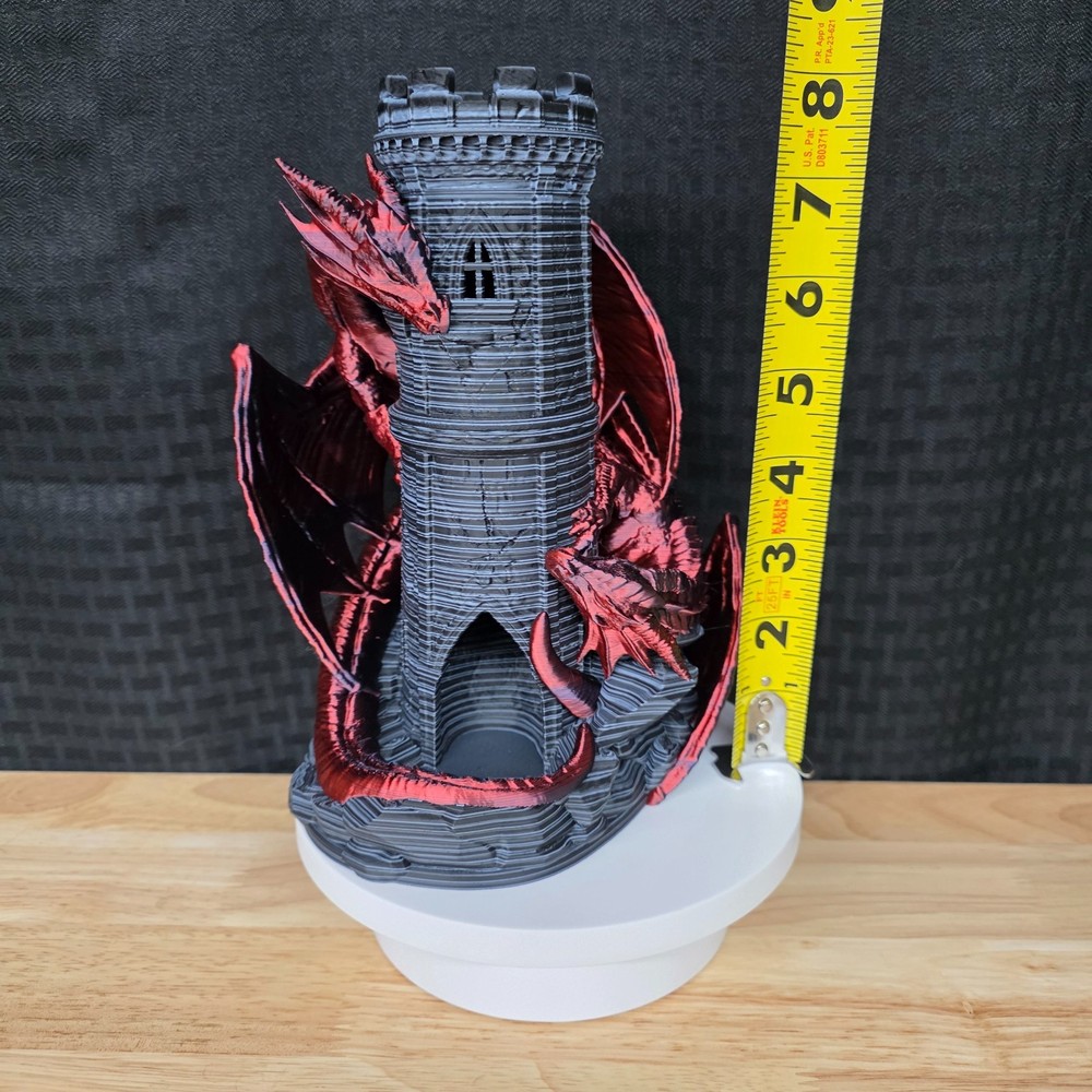 Twin Dragons Dice Tower, DND, 3D Printed Items