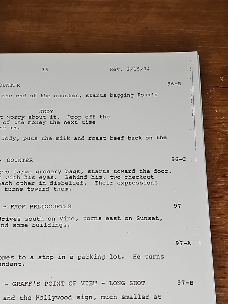 Earthquake Final Draft Screenplay Original Film Script Dated February 12 1974