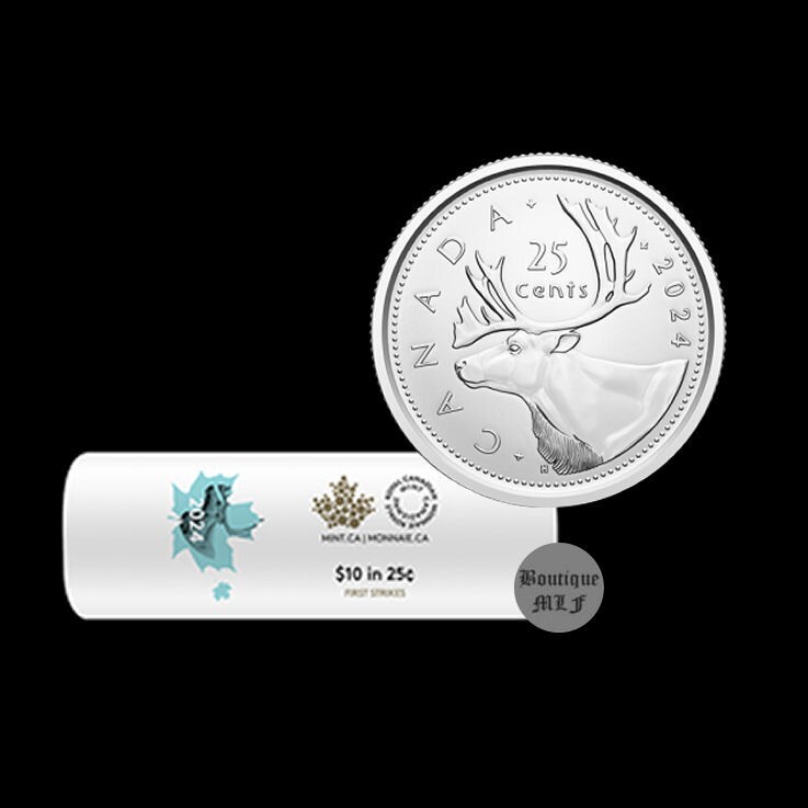 2024 Canada coins 25¢  MINT unc. from first strike special wrap roll