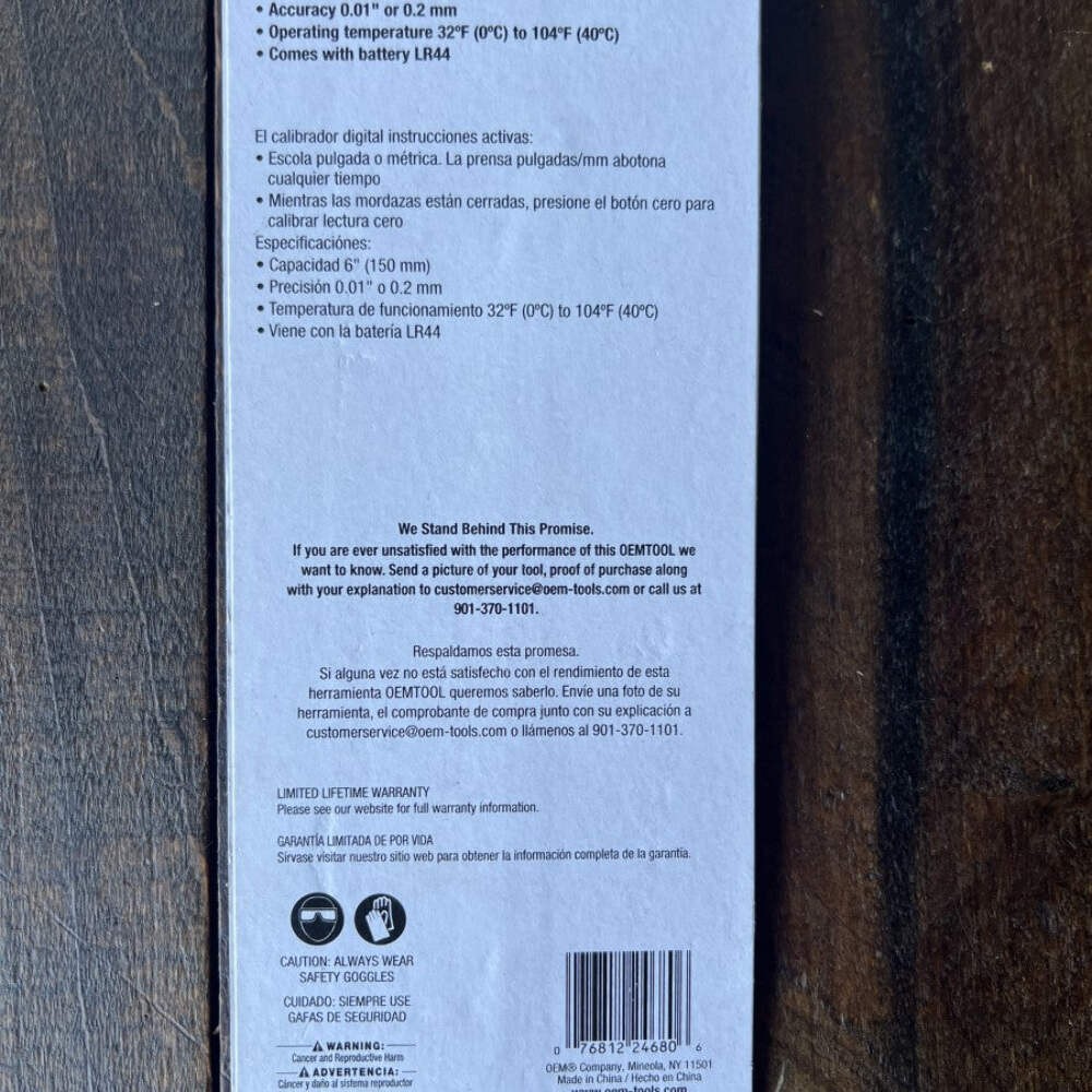 OEM TOOLS 6 Inch Digital Caliper 24680