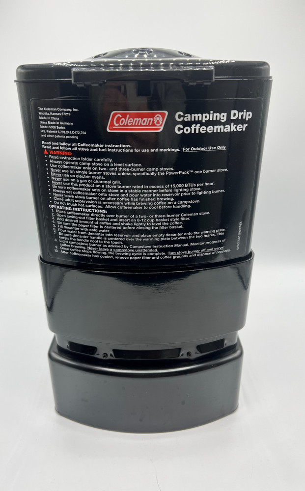 Coleman camping coffee maker black