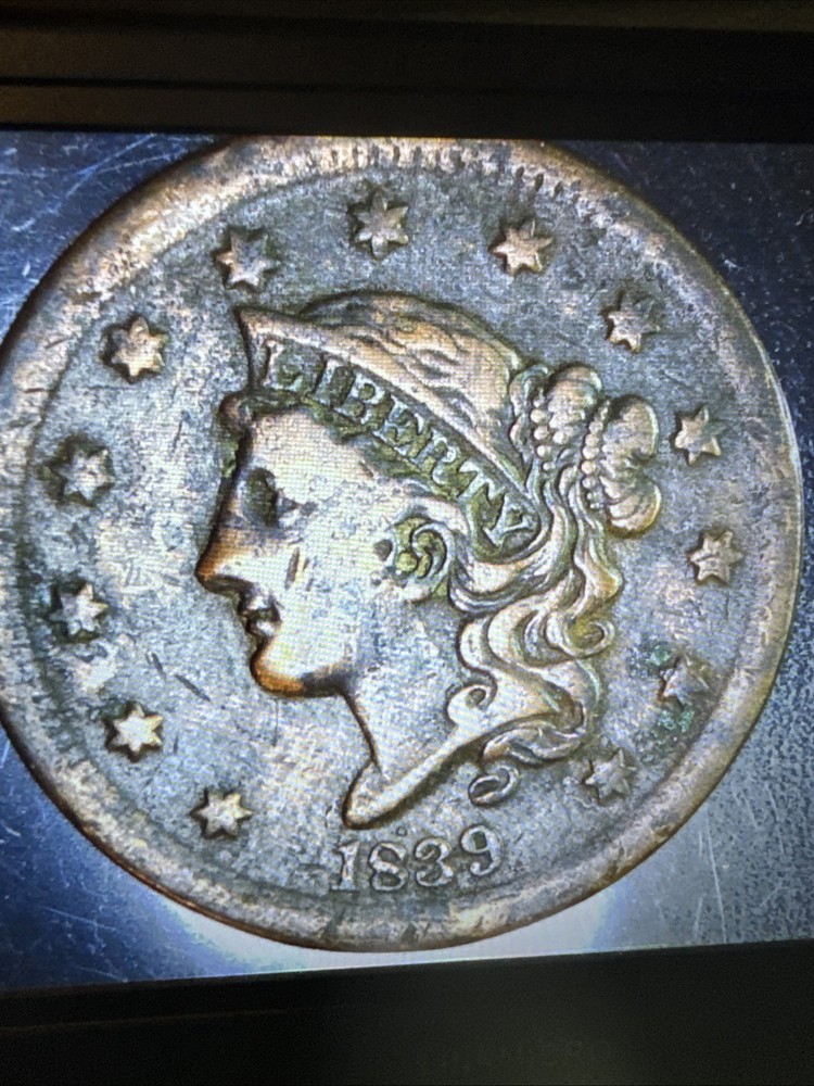 1839 Large Cent Matron Head / Silly Head Rarer Coin