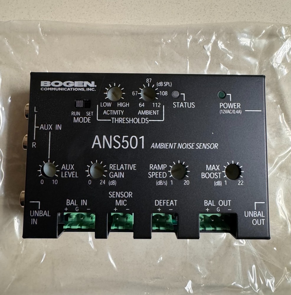 BOGEN ANS501 AMBIENT NOISE SENSOR & POWER SUPPLY