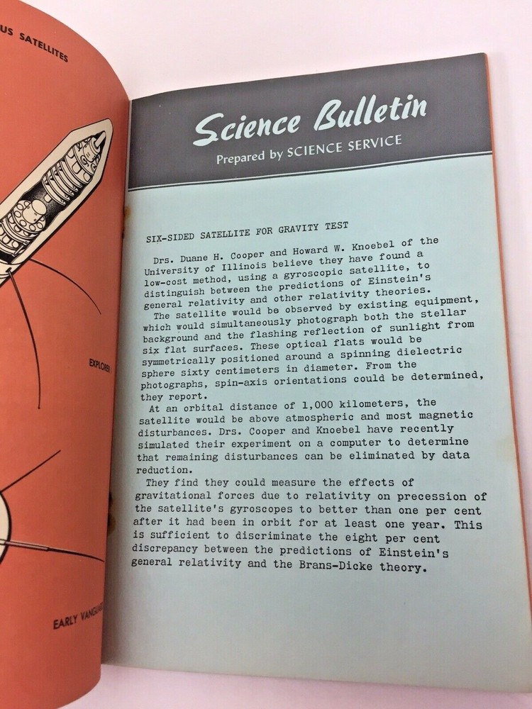 Vintage 1969, Science Service~ Satellites & Flight ~ Science Historical Program