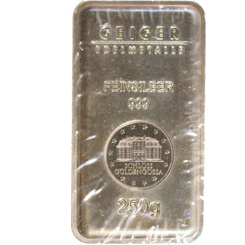 250 Gram Silver Bar (Varied Condition, Any Mint)
