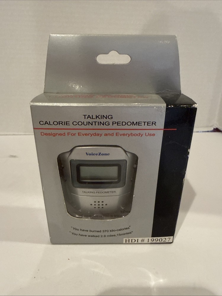 Voice Zone Talking Calorie Counting Pedometer  Silver New