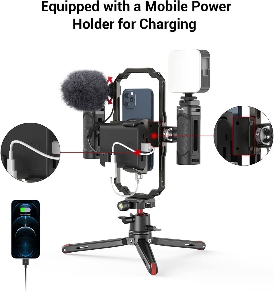 SmallRig VCR Kit With Stabilizer Handle Smartphone VCR Holder for iPhone 16