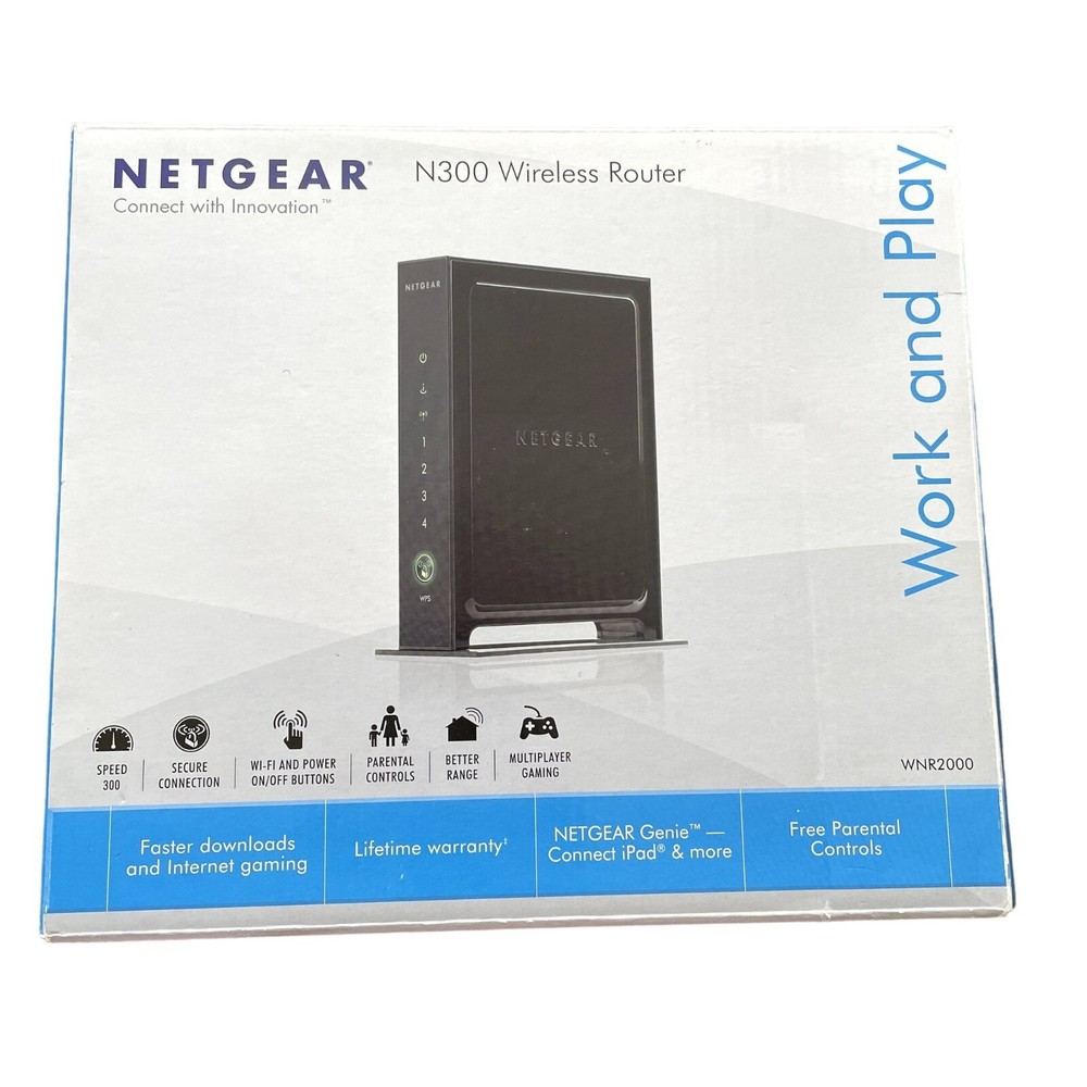 Netgear N300 Wifi Wireless Network Router WNR2000v3 Complete u