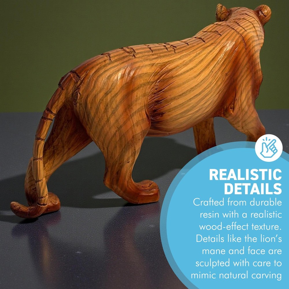 𝗪𝗢𝗢𝗗𝗘𝗡 𝗘𝗙𝗙𝗘𝗖𝗧 𝗧𝗜𝗚𝗘𝗥 𝗢𝗥𝗡𝗔𝗠𝗘𝗡𝗧 Freestanding Animal Figure