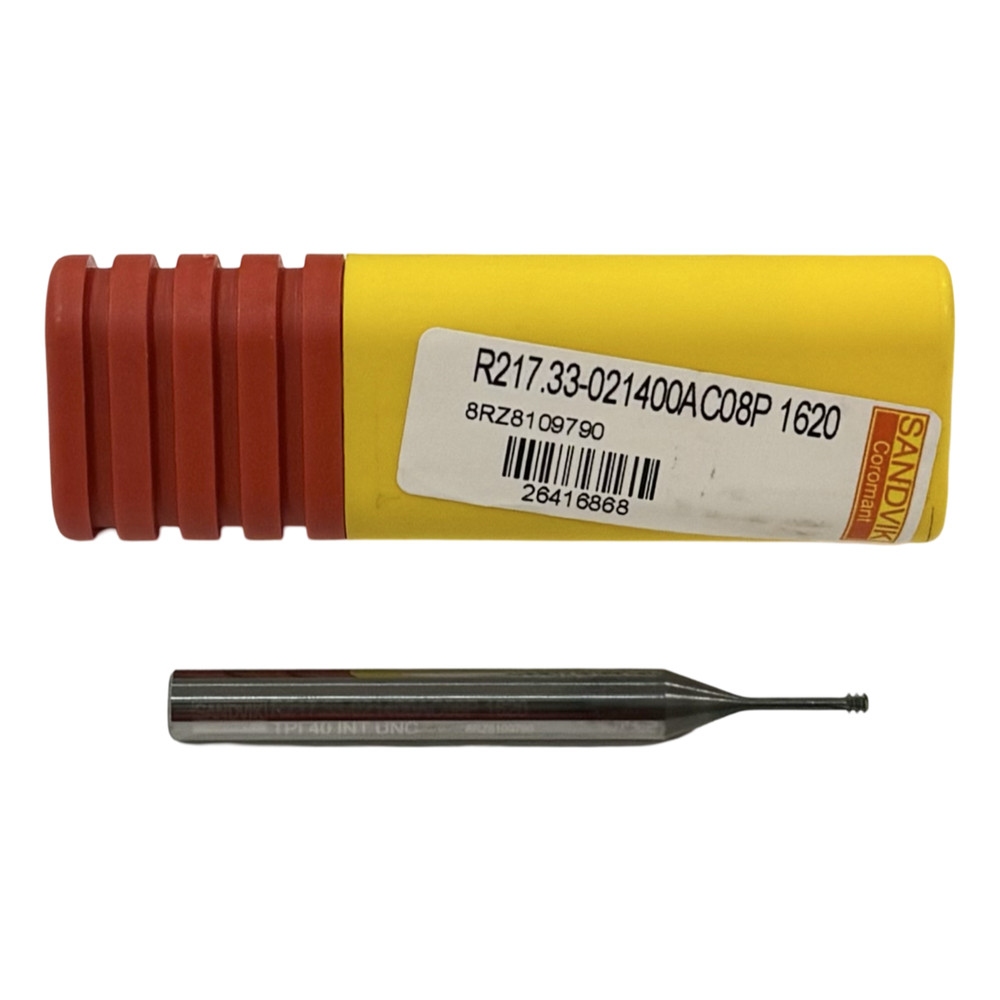 Sandvik 4-40 Solid Carbide Thread Mill 2.10mm Cutting Diameter AlCrN