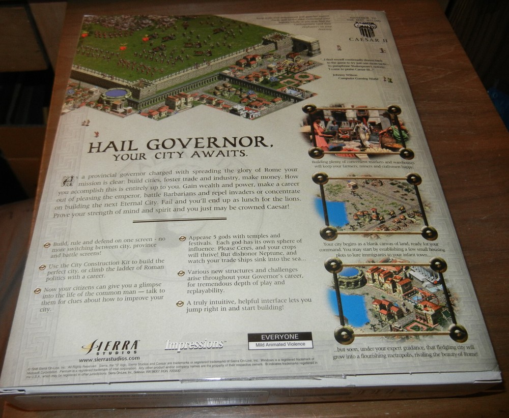 Caesar III Vintage Large Retail Boxed PC Computer Game