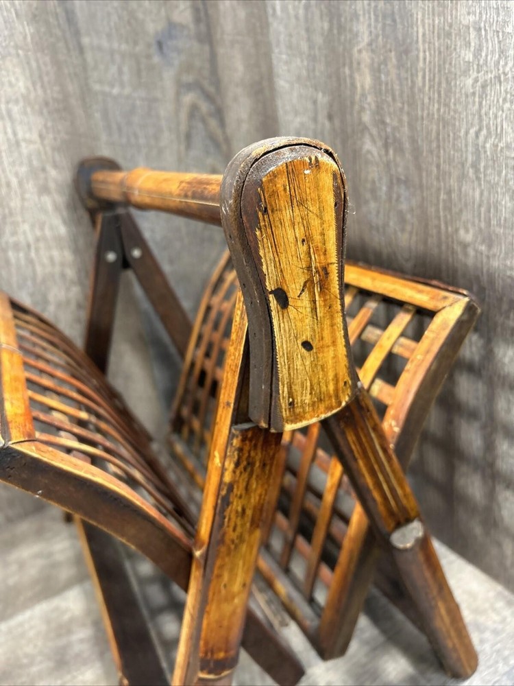 Bamboo Wood Folding Magazine Rack Holder