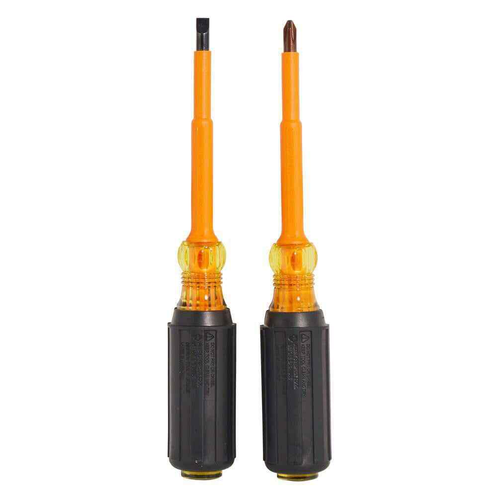 Klein Tools 2 Piece Keystone & Phillips Screwdriver Set Bit Sizes: Philips #2