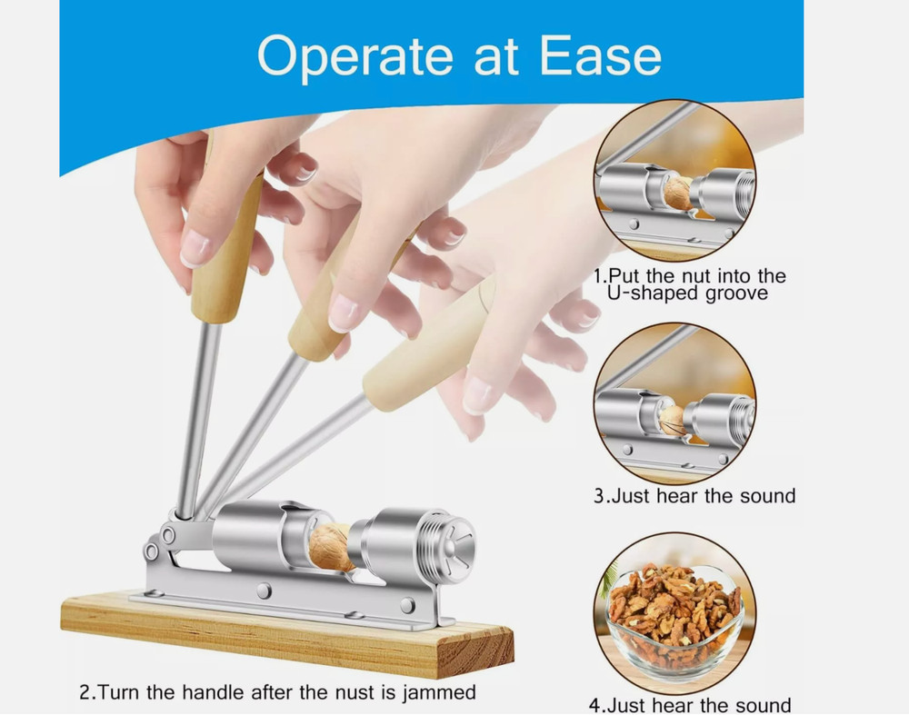 Pecans Almonds Nut Cracking Nutcrackers Tools NEW