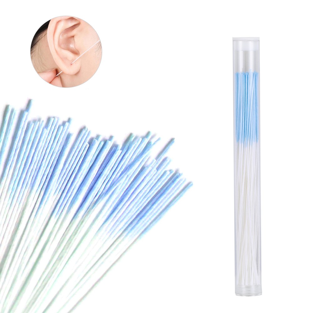 60Pcs/Set Floss Disposable Piercing Clean Line Ear Piercing Care Cleaning Tool