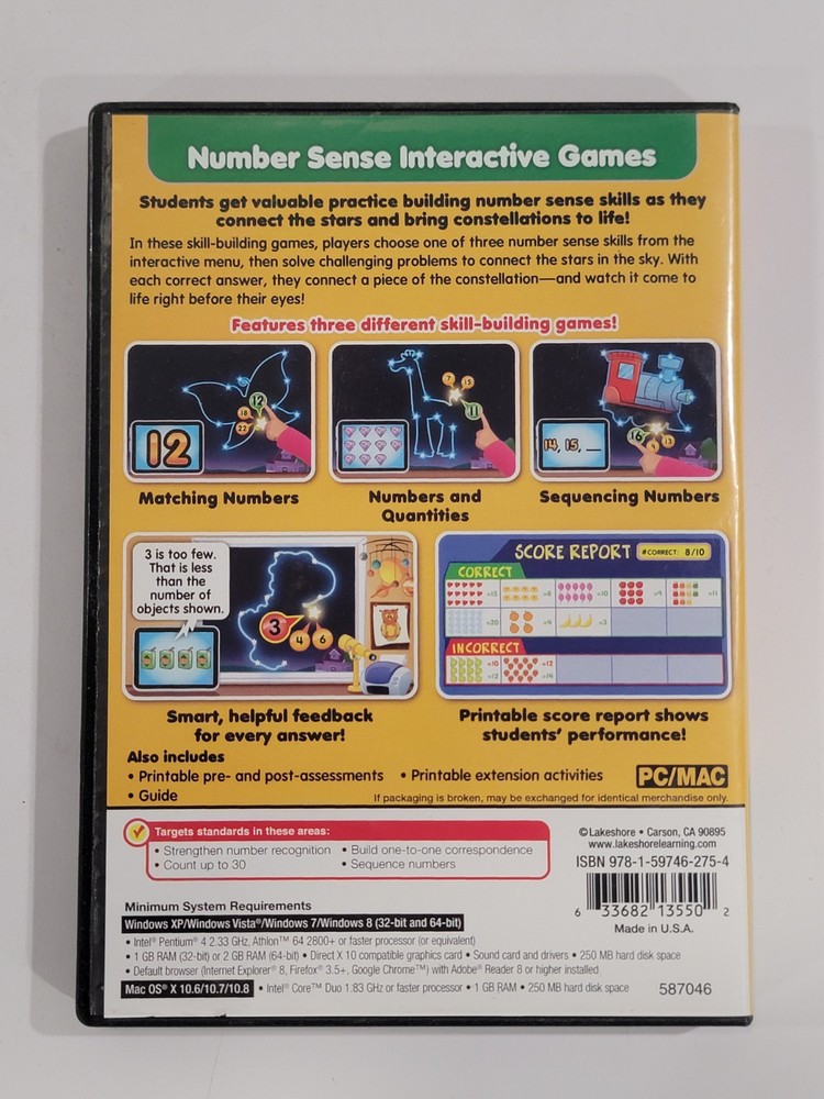 9 Lakeshore Math Reading Science Learning CD-ROM (PC/MAC) Grade Pre-K - K & 1st