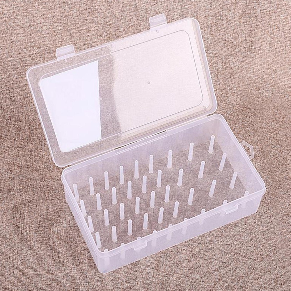 Sewing Thread Storage Box 42 Pieces Spools Bobbin Carrying Case Container Holder