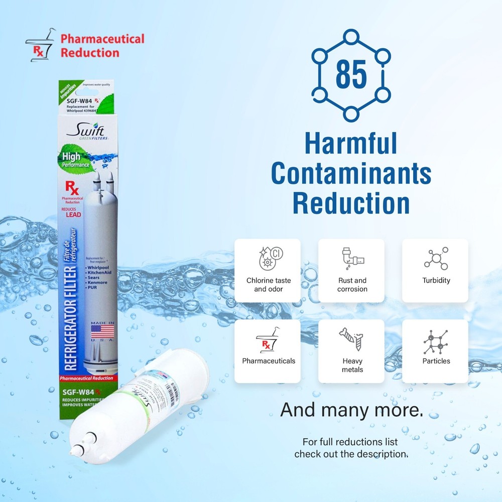 SGF-W84 Rx Replacement EFF-6016A, EFF-6008A Refrigerator Filter(2 Pack)